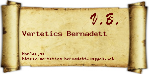 Vertetics Bernadett névjegykártya
