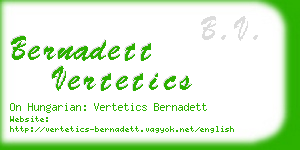 bernadett vertetics business card